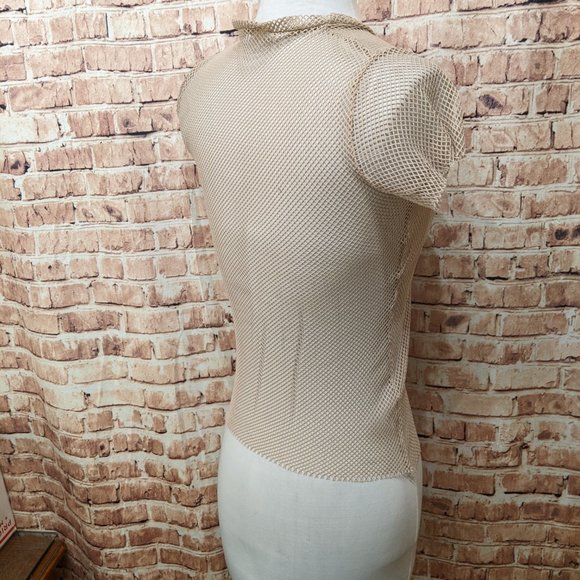 La Petite Francaise Open Mesh Short Sleeve Top - Picture 4 of 6